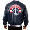 Varsity Washington Wizards Navy Blue Leather Jackets