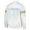 White The Power Forward LA Chargers Satin Jackets