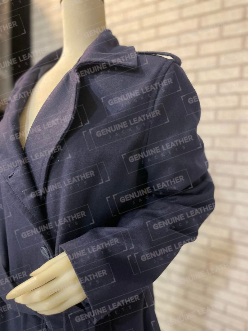 Womens Wool Blue Peacoat