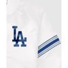 Los Angeles Dodgers White Varsity Full Snap Jacket