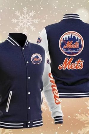 MLB Blue New York Mets Baseball Jacket