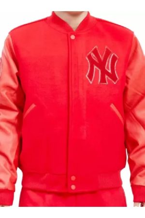 MLB NY Yankees Red Wool Jacket