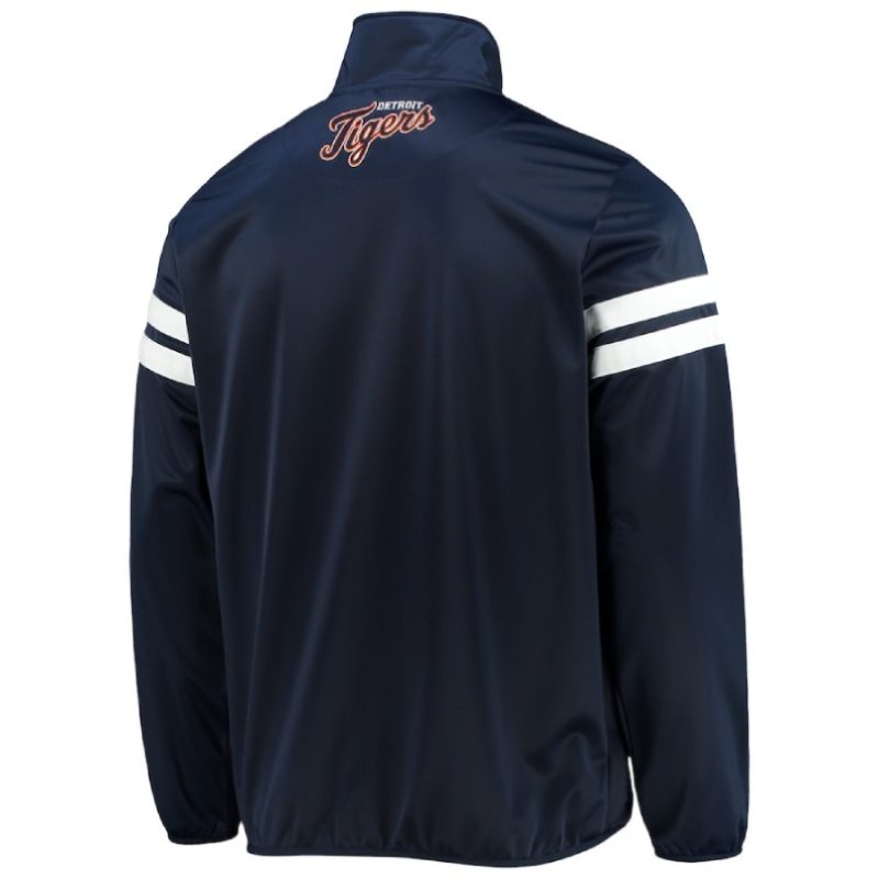 Men Detroit Tigers Navy Blue & Orange Jacket