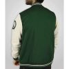 Mens Boston Celtics Varsity Green and Off White Jacket