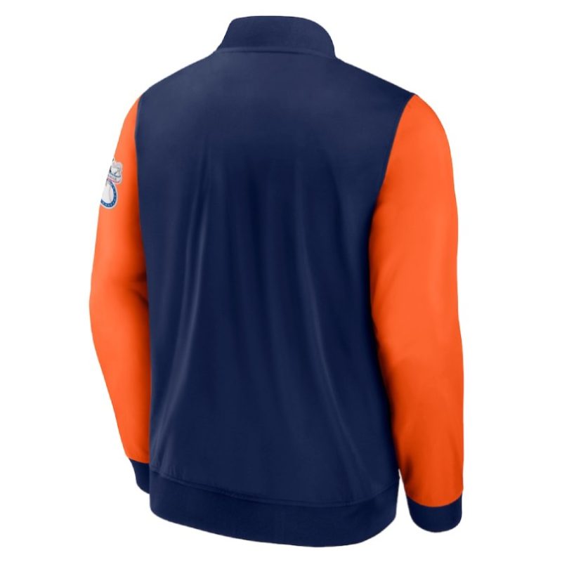 Mens Detroit Tigers Navy Blue & Orange Jacket