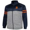 Mens Detroit Tigers Navy & Heather Gray Jackets
