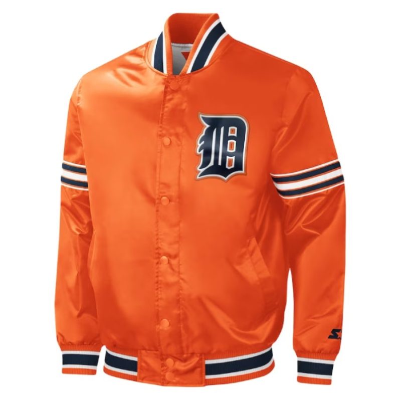 Mens Detroit Tigers Orange Jacket