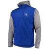 Mens Kansas City Royals Royal & Heather Gray Jackets