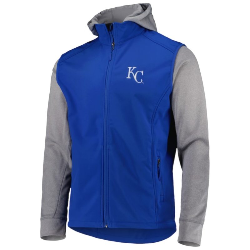 Mens Kansas City Royals Royal & Heather Gray Jackets