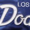 Mens Los Angeles Royal & White Satin Jacket