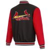 Mens St. Louis Cardinals Black & Red Varsity Jacket