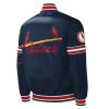 Mens St. Louis Cardinals Full-Snap Varsity Navy Blue Jacket