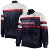 Mens St. Louis Cardinals Navy & Red Satin Jacket