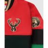 Milwaukee Bucks Varsity Satin Full Snap Jacket