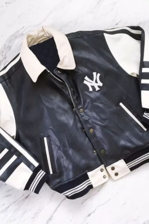 NY Yankees Navy Blue And White Jacket