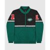 New York Jets Full Zip Green & Black Satin Jacket