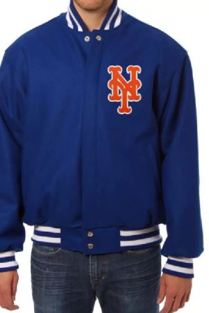 New York Mets MLB Blue Wool Jacket