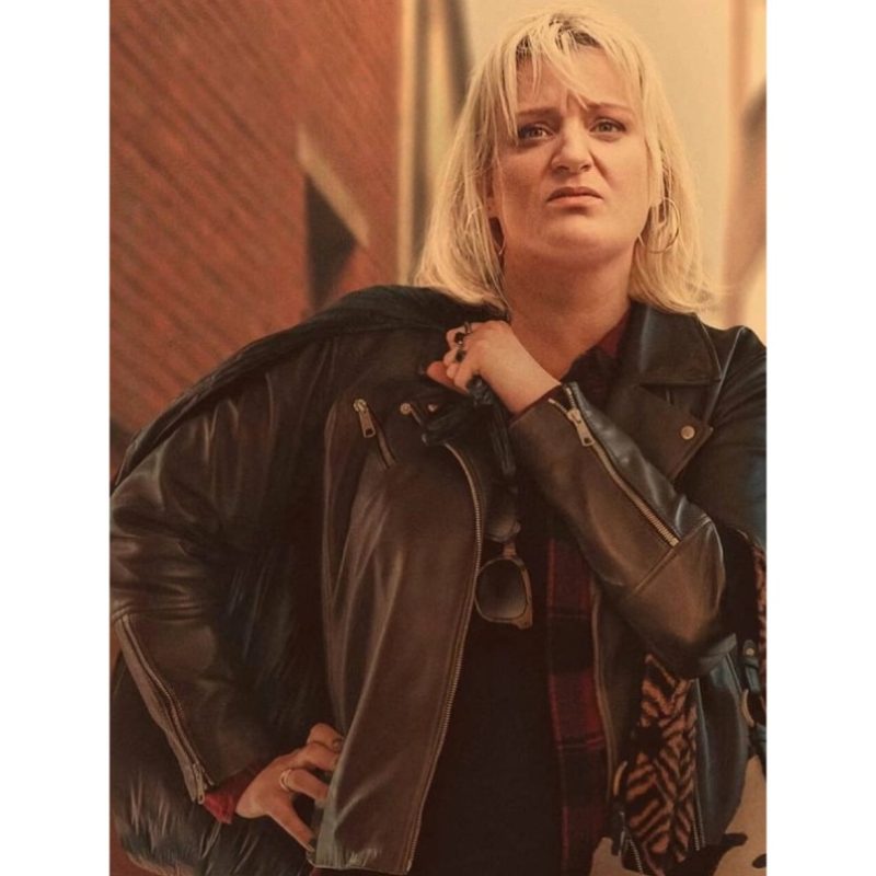 Rain Dogs 2023 Daisy May Cooper Black Leather Biker Jackets