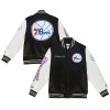 Team Origins Philadelphia 76ers Black & White Varsity Jacket