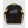 Utah Jazz Varsity Satin Full Snap Jacket For Men