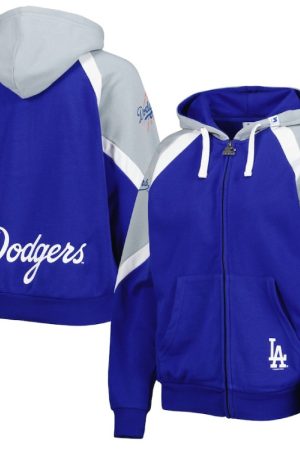 Womens Los Angeles Dodgers Royal & Gray Hoodie