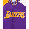 Youth Los Angeles Lakers Varsity Satin Full Snap Jacket