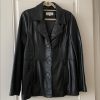 Pelle Pelle Womens Black Leather Blazer