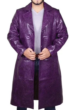 Suicide Squad Joker Crocodile Trench Coat