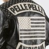 Americana with Silver Star Studded Patches Black Jacket