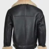 Mens Shearling Black Leather B3 Jacket