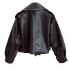 Women’s Oversized Black Leather jacket