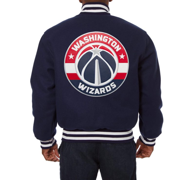 JH Design Navy Washington Wizards Wool Jacket