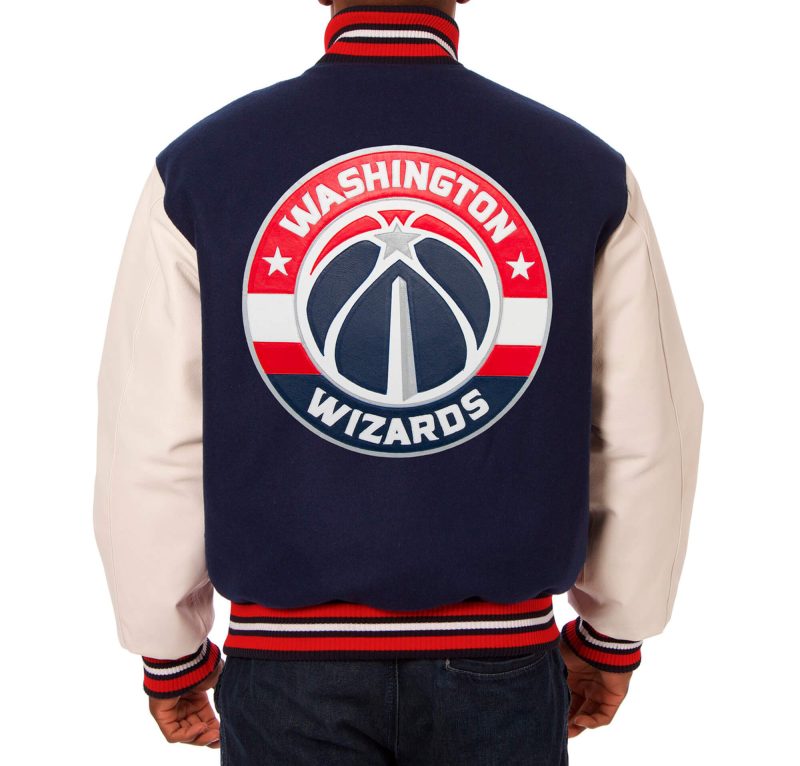 JH Design Washington Wizards Wool Leather Jacket