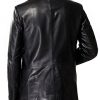Jet Black Gentlemen Leather Blazer