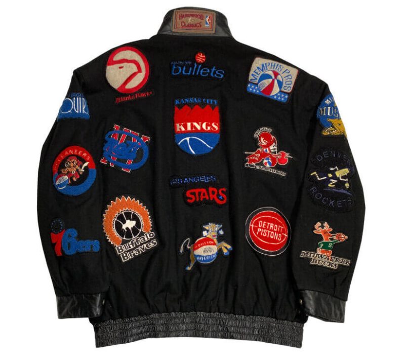 Vintage Jeff Hamilton NBA Team Patches Wool Jacket