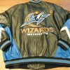 Vintage Washington Wizards NBA Team Leather Jacket
