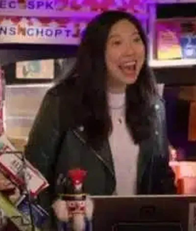 Awkwafina is Nora from Queens Awkwafina Leather Jacket