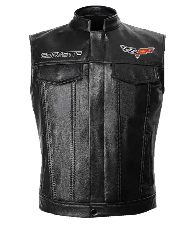 Chevrolet Corvette Black Leather Vest