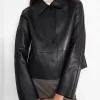 Women’s Cropped Piazza Leather Jacket