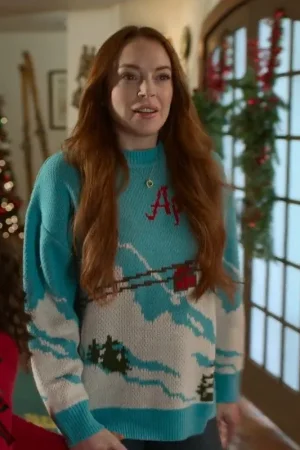 Falling For Christmas Lindsay Lohan Apres Ski Sweater