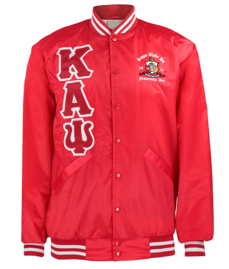 Kappa Alpha Psi Krimson 3-Letter Satin Jacket