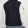 NY Yankees MLB Patch Navy Blue Varsity Jacket