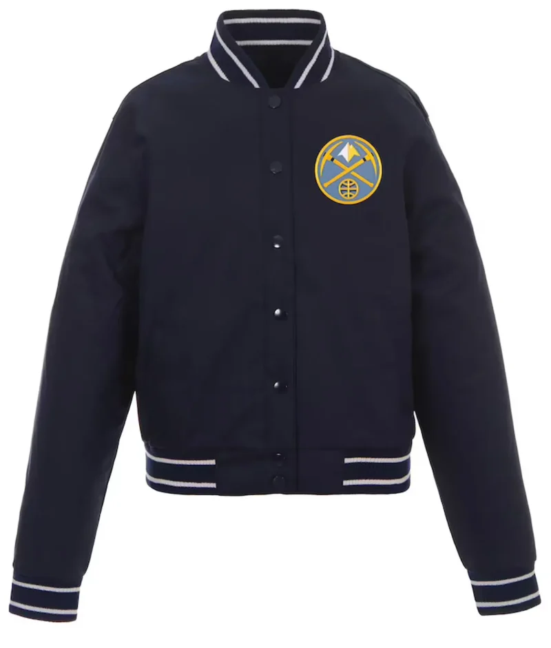 Navy Denver Nuggets Poly Twill Jacket