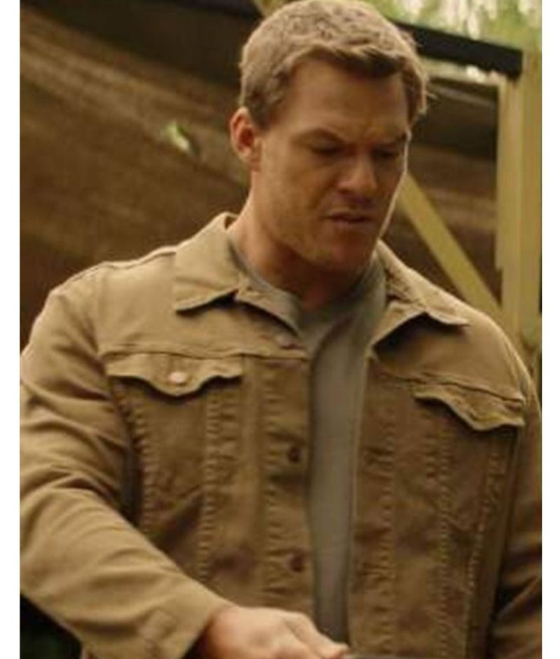Reacher Alan Ritchson Brown Cotton Jacket