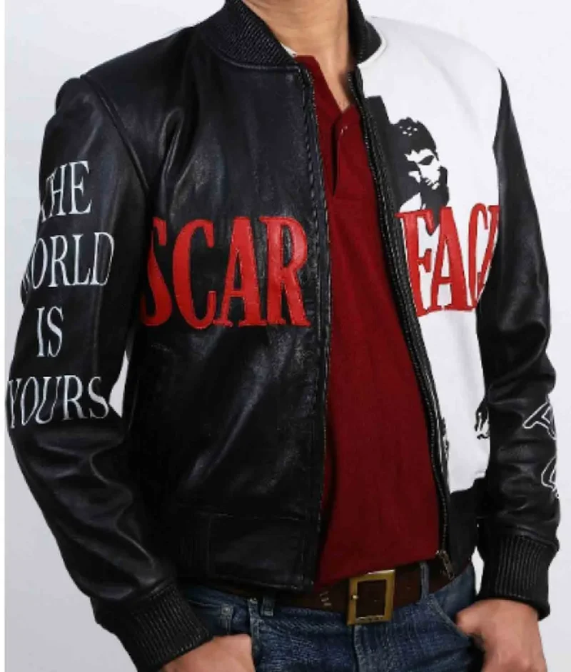 Tony Montana Scarface Bomber Leather Jacket
