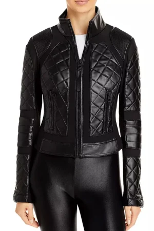 Women’s Moto Leather & Mesh Jacket