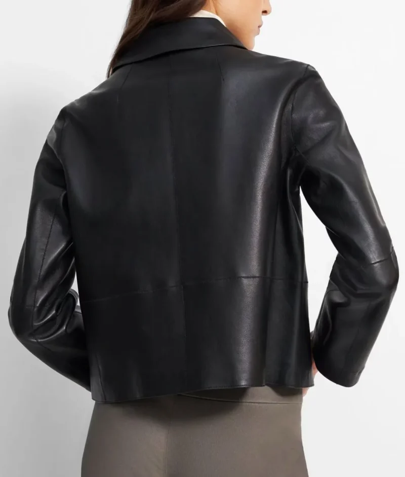 Women’s Cropped Piazza Leather Jacket
