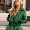 And Just Like That S02 Carrie Bradshaw Green Bomber Jacket
