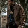 Da’Vinchi BMF Brown Bomber Leather Jacket
