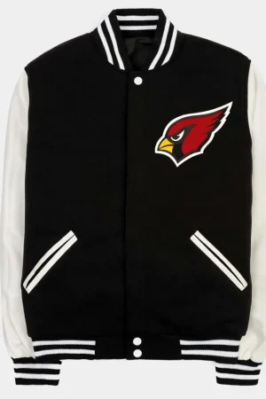 Arizona Cardinals Black and White Varsity Jacket